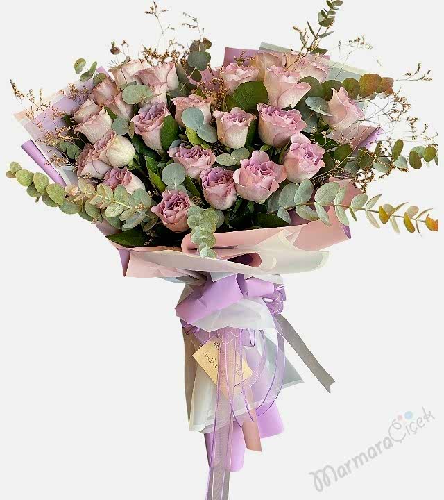 Lila Gül Buketi 