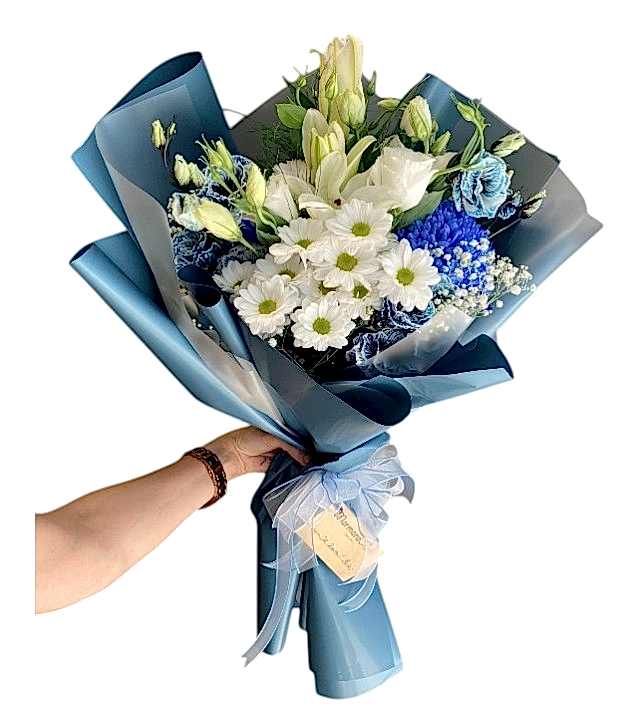 Mavi Beyaz Asalet Buketi