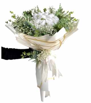 Yapay 21 Beyaz Gül Buketi