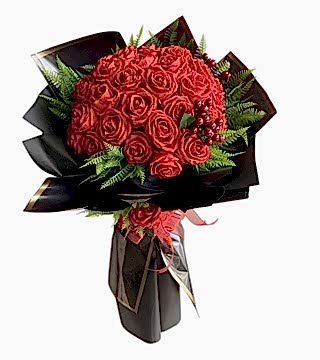 41 Adet Yapay Kırmızı Gül Buketi