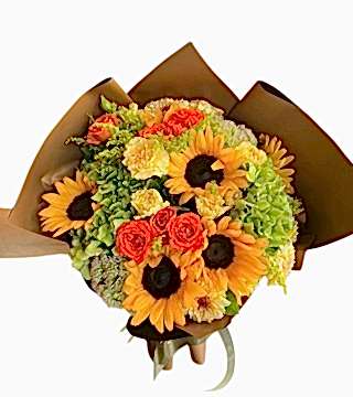 Ayçiçeği Çardak Gül Buketi