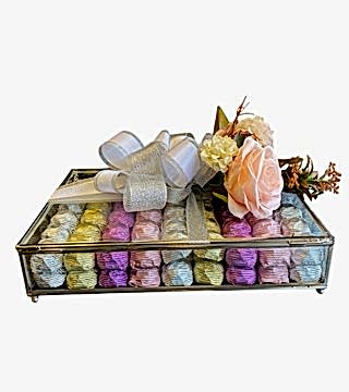 Gümüş Cam Kutuda Nişan Çikolatası