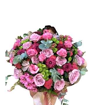 Lila Fuşya Kız İsteme Buketi