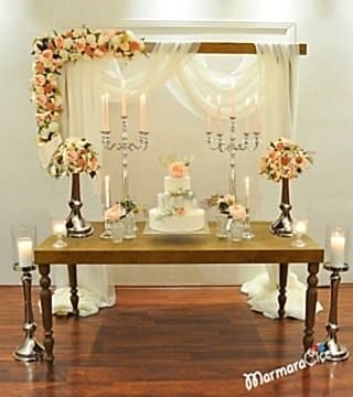 Soft Renkli Nişan Masa Süsleme