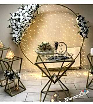 Çember Tak Nişan Masa Süsleme