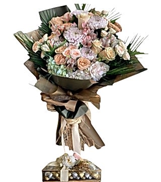 Pastel İsteme Çiçeği ve Sandıkta Çikolata 