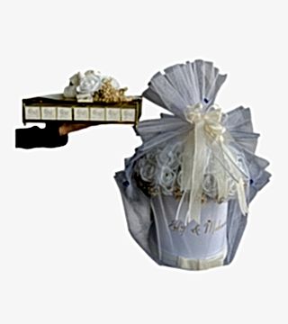 Yapay Beyaz Güller Nişan Seti