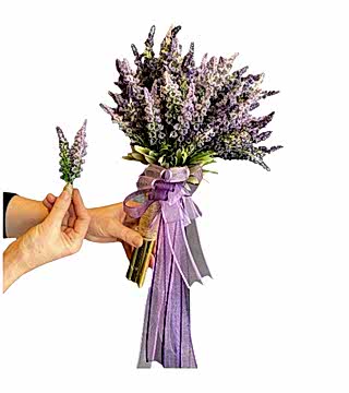 Yapay Lavanta Gelin El Buketi