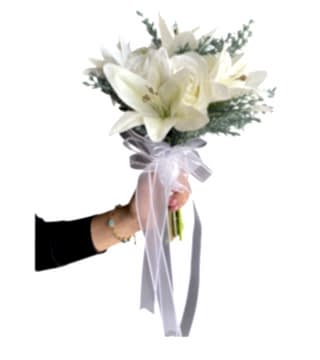 Yapay Lilyum Gelin Buketi