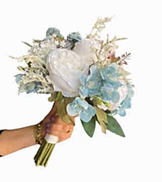 Yapay Mavili Gelin El Buketi