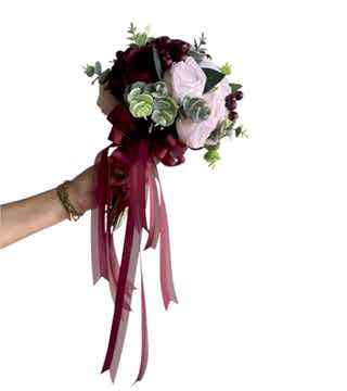 Yapay Mürdüm ve Pembe Şakayık Gelin Çiçeği