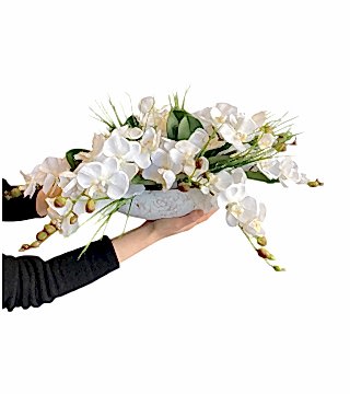 Yapay Orkideli Masa Çiçeği